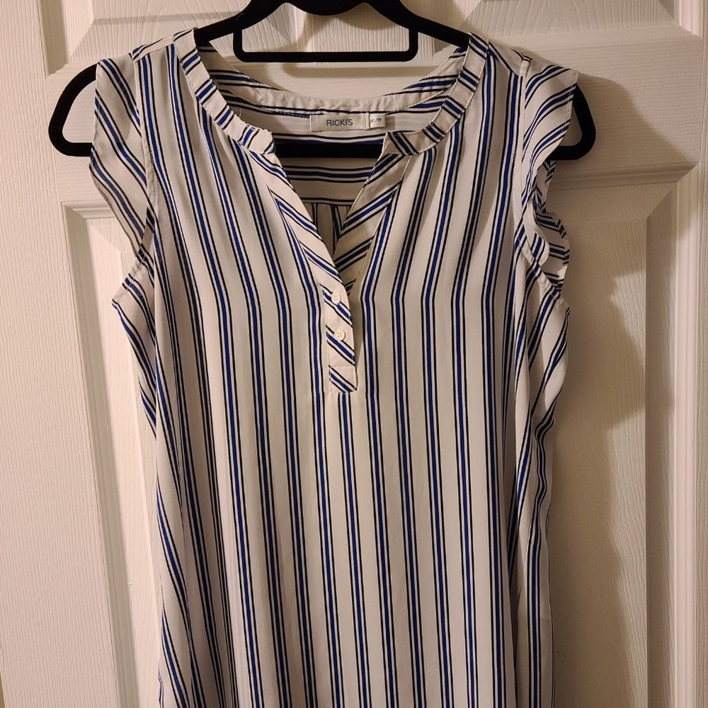Sleeveless striped blouse